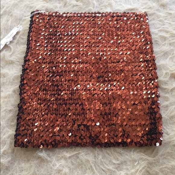 Copper sequins tube top - Picture 3 of 6
